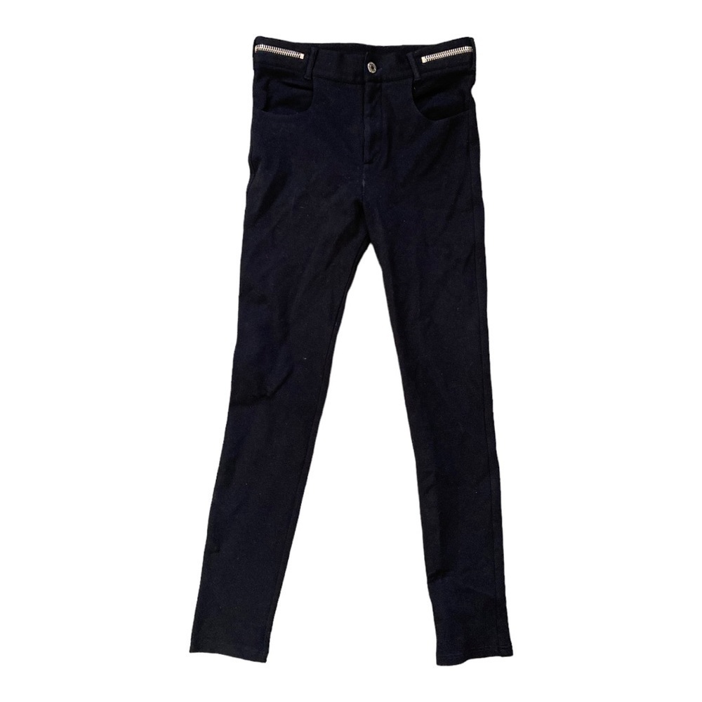 Givenchy Paris Skinny Jeans with Zipper Waist Detailing in Black